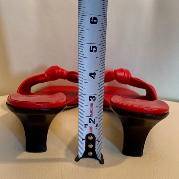 Via Spiga Genuine Leather Sandals Red - Picture 4 of 5